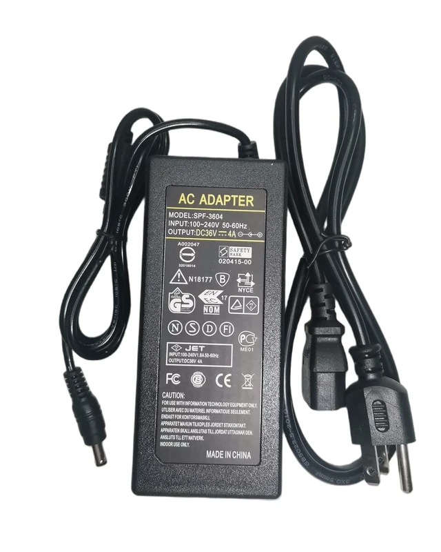 Alt view image 2 of 5 - Universal 36V 4A Adapter Power Supply 100-240V AC to DC 36Volt 4000mA 36V 4Amp Transformer 2.1mm X 5.5mm Plug