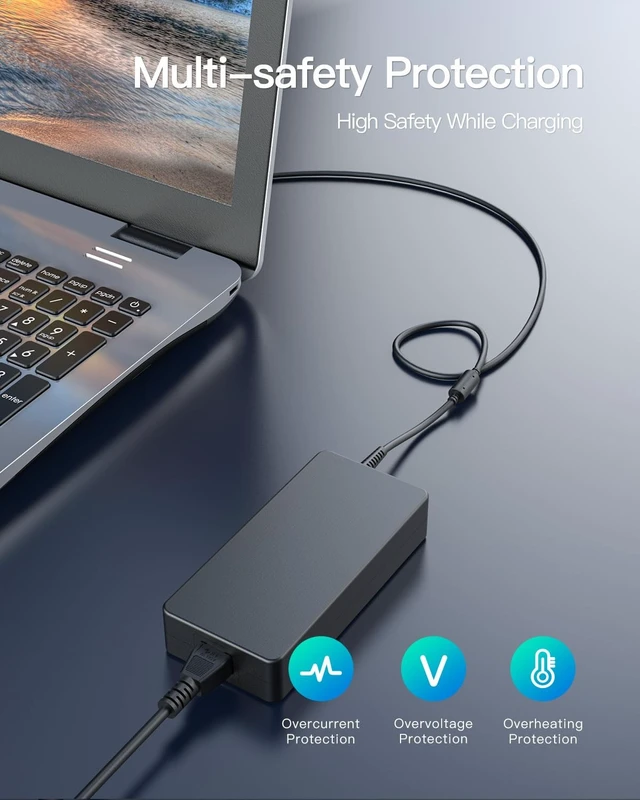 Alt view image 5 of 5 - 280W USB Tip Charger Fit for MSI GE76 GE66 Raider, Vector GP76, Leopard GP66, Fit for Stealth GS77, Creator Z16P Z17, GT76 Titan A18-280P1A Laptop S93-0409330-C54 AC Adapter Power Supply Cord