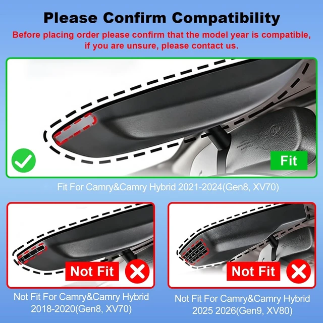 Alt view image 2 of 5 - 4K Front Dash Cam for Toyota Camry Gen8 XV70 2021-2024 OEM Look GPS APP