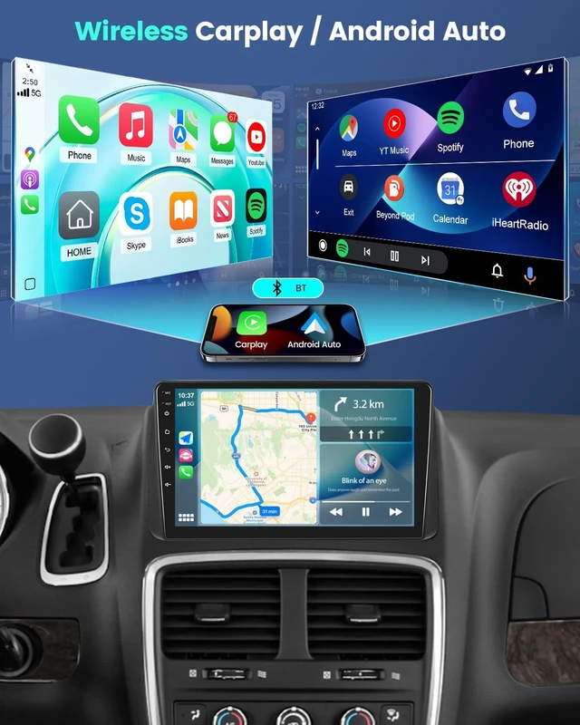 Alt view image 4 of 5 - 8Core 6+128G Car Radio for Dodge Grand Caravan and Chrysler Town & Country