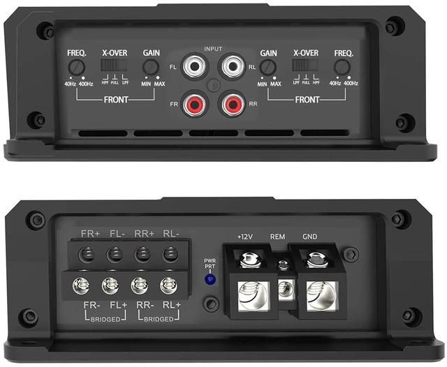 Alt view image 3 of 5 - HOLIGMVTIZ TCH100.4D Car Amplifiers Class D Full Range 4X 100 Watts RMS @ 4-ohm - Powerful and Compact Amp for Speakers in Car Audio System