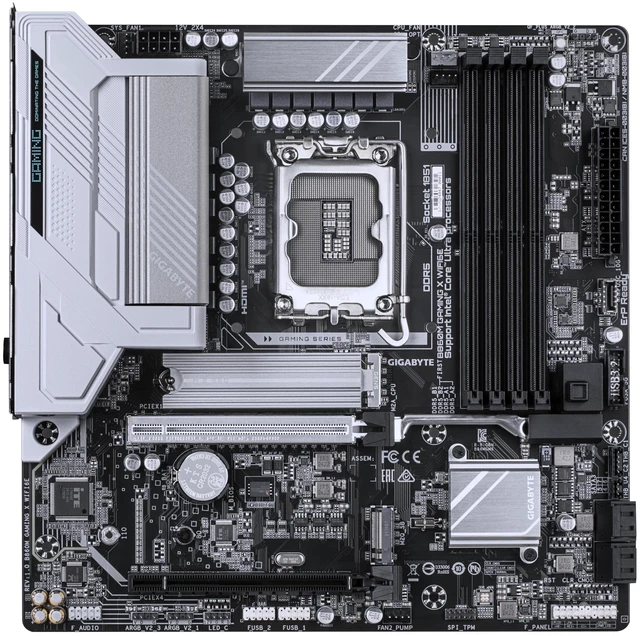 Alt view image 2 of 4 - GIGABYTE B860M GAMING X WIFI6E Motherboard - Intel Core Ultra Series CPUs, 8+1+2+2 Phases VRM, Up to 6400MHz DDR5, 1xPCIe 5.0 + 1xPCIe 4.0 M.2, 2.5GbE LAN, WIFI 6E, USB 4