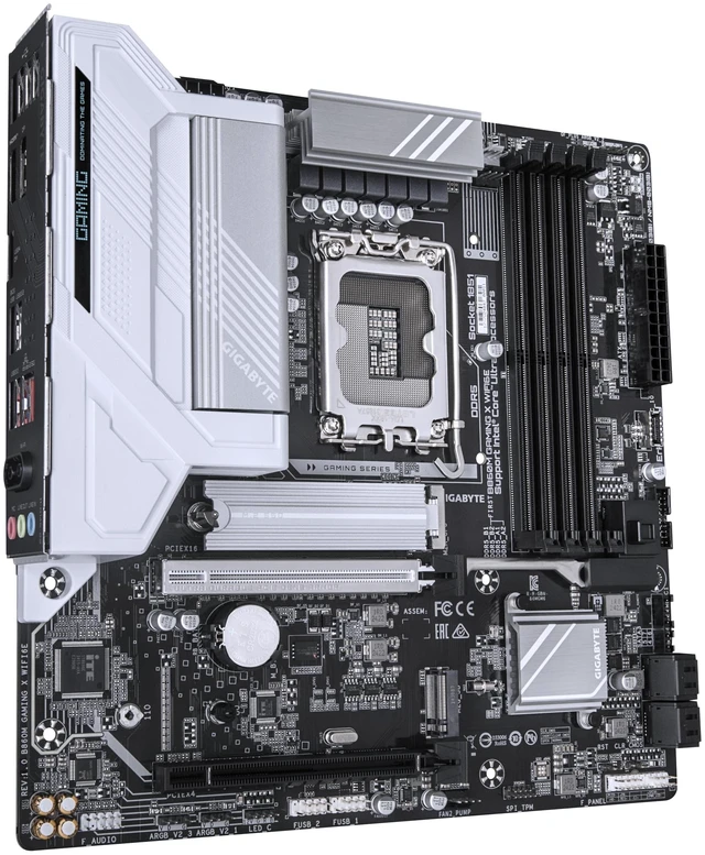 Alt view image 3 of 4 - GIGABYTE B860M GAMING X WIFI6E Motherboard - Intel Core Ultra Series CPUs, 8+1+2+2 Phases VRM, Up to 6400MHz DDR5, 1xPCIe 5.0 + 1xPCIe 4.0 M.2, 2.5GbE LAN, WIFI 6E, USB 4