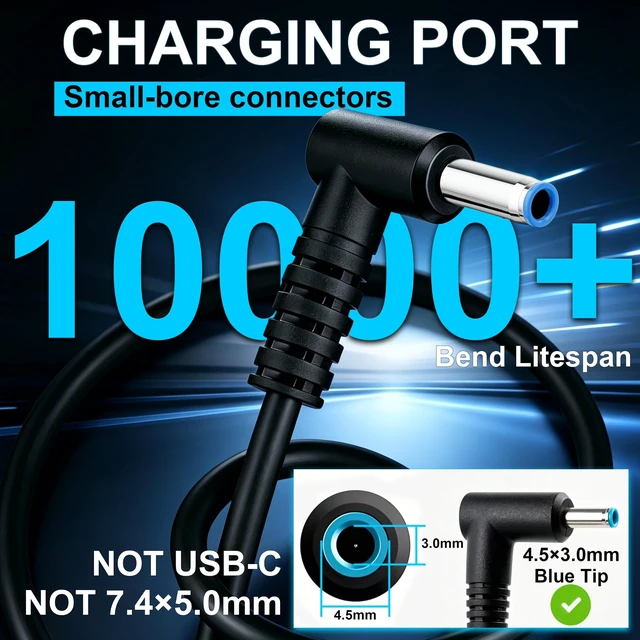 Alt view image 2 of 5 - 150W Laptop Charger Fit for HP ZBook Pavilion Gaming L32661-001 4SC18AA