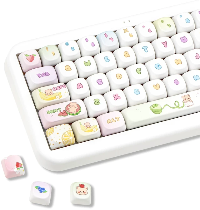 Main image of COOMICKEY PBT Keycaps MOA Profile Dye Sub Cute Fruit Land Key Cap