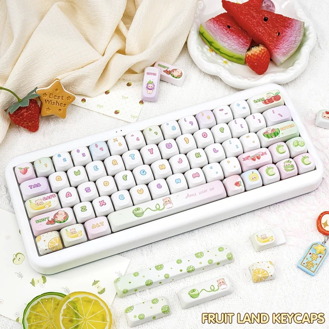 Alt view image 3 of 5 - COOMICKEY PBT Keycaps MOA Profile Dye Sub Cute Fruit Land Key Cap