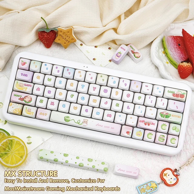 Alt view image 5 of 5 - COOMICKEY PBT Keycaps MOA Profile Dye Sub Cute Fruit Land Key Cap