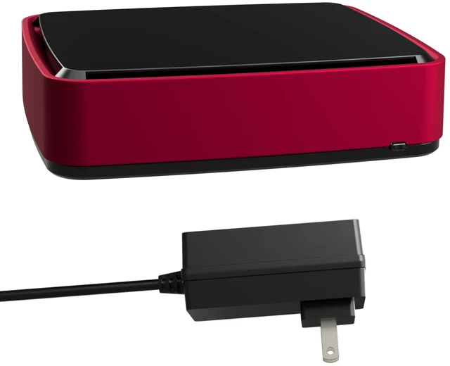 Main image of Swelltek Rigsby Smart Case for Raspberry Pi 5 & Pi 4 Premium Die-Cast Aluminum, Intelligent Power Control, Passive & Active Cooling (Red, Case + Power Supply)