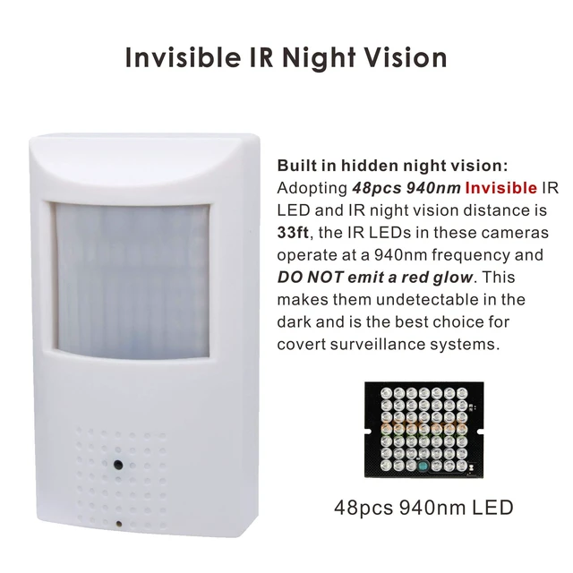 Alt view image 5 of 5 - Tennoz 1080P POE IP Hidden Spy Security Camera, 3.7mm Pinhole Lens