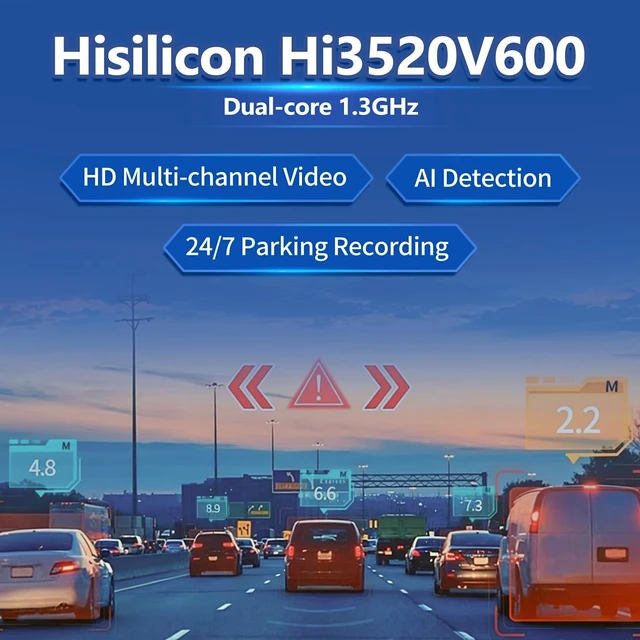Alt view image 2 of 5 - BY-J 360 Degree Bird View Surround System, 1080P Car DVR Recording Panoramic View, All Round Rear View Camera with AI Intelligence, for Car, SUV, Van Vehicles