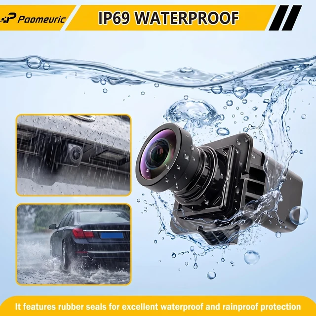 Alt view image 2 of 5 - Paomeuric EL3T-19G490-AA Rear View Backup Camera Compatible with Ford F150 2010-2014 For Ford Mustang 2015-2020 For Lincoln MKC 2015-2019 Park Assist Backup Camera Replaces EL3Z-19G490-D BL3Z-19G490-B