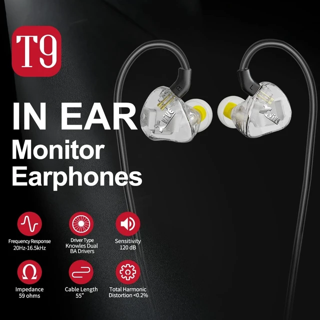 Alt view image 2 of 5 - Xvive T9 in Ear Monitor Earphones