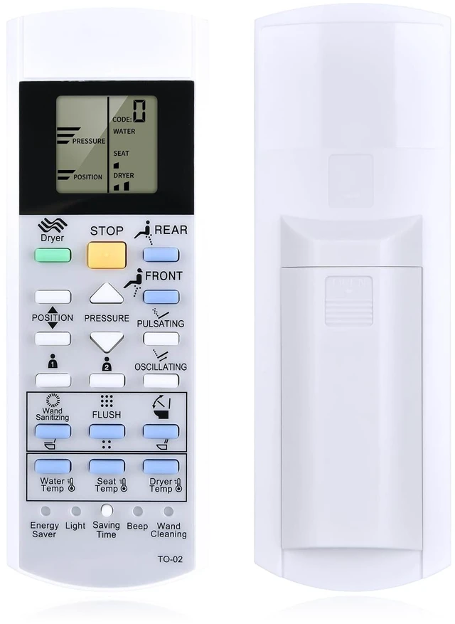 Main image of New Replacement Remote Control for TOTO Washlet Toilets and Bidets C200 SW2044 TCF6531U SW2043 TCF6530U MS920CEMFG THU9958 G500 A200 SW2024 TCF6501U MS970CEMFG SN970M V1 TCF403RG TCF403RSW