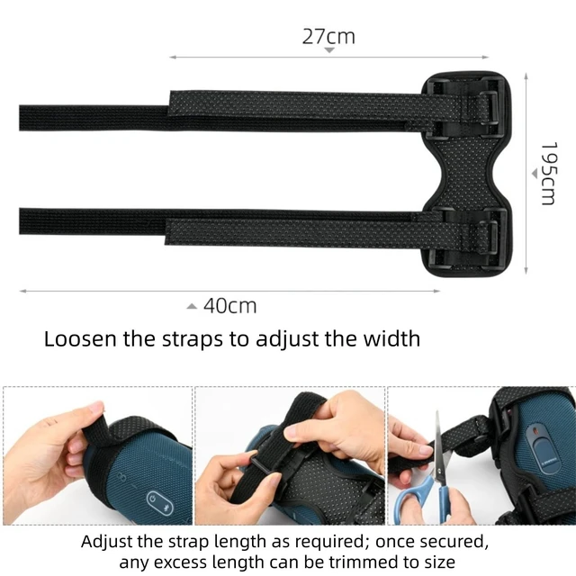 Alt view image 3 of 5 - Ferbao Portable Speaker Mount for JBL Charge 6/5/4/3/Flip 5/4/3/Beats Pill and PULSE4 Bike Bottle cage,Adjust the Strap Length as Required