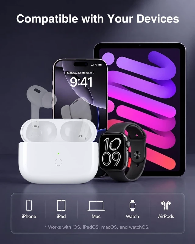 Alt view image 4 of 5 - Replacement Charging Case for AirPods Pro 1&2