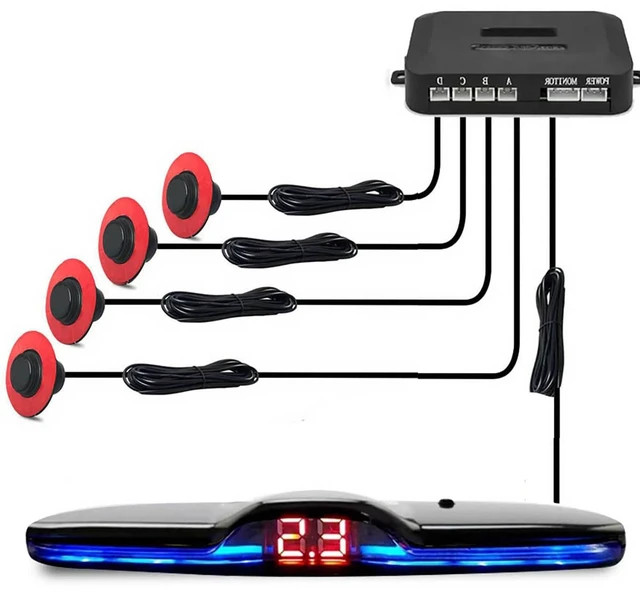 Main image of Car Parktronic Parking Built-in Plane Sensors Rear Reversing Backup System with 4 Sensors LED Light Distance Display Warning Buzzer Distance Detection