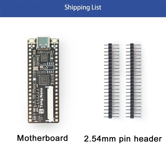 Alt view image 2 of 5 - Sipeed Tang Nano 1K FPGA Development Board, GW1NZ-LV1 1152 LUT4 Onboard USB-JTAG Type-C 27MHz Oscillator RGB LCD VGA Support All IO Expanded, Compact Entry-Level Learning Kit for Student Maker