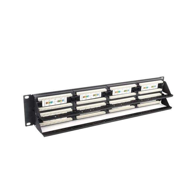 Alt view image 2 of 5 - VIVOCH 2U 48 Ports Cat5E Unshielded Wallmount or Rackmount Patch Panel UTP Ethernet Patch Panel with Cat5E Adapter Patch Panel