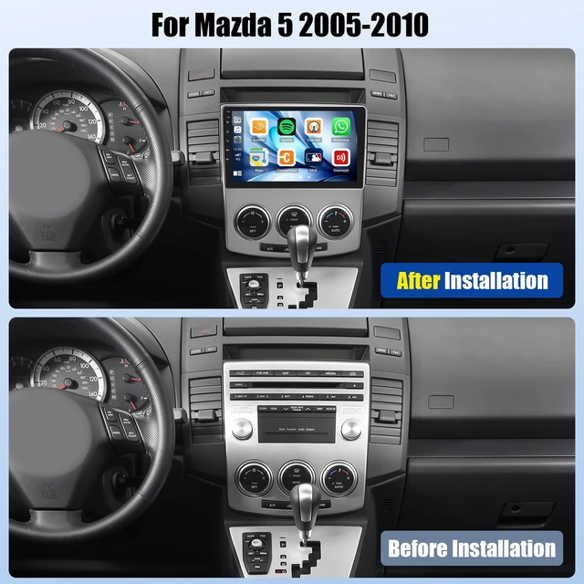 Alt view image 2 of 5 - Car Radio Stereo for Mazda 5 2005-2010 Apple CarPlay Android Auto