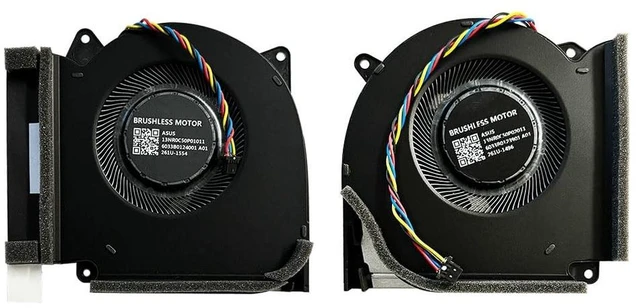 Main image of New Replacement Cooling Fans for ASUS ROG 7 Plus G713P G713PV G713PU G713PI Series Laptop P/N:FQLP 13NR0C50P01011 DFSCL42P06593Q FQLN 13NR0C50P02011 DFSCL42P16593Q 12V 0.6A Fan