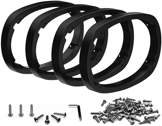 Main image of 2Pair 6X9 Car Universal Plastic Speaker Spacer Ring with Screw & Wrench