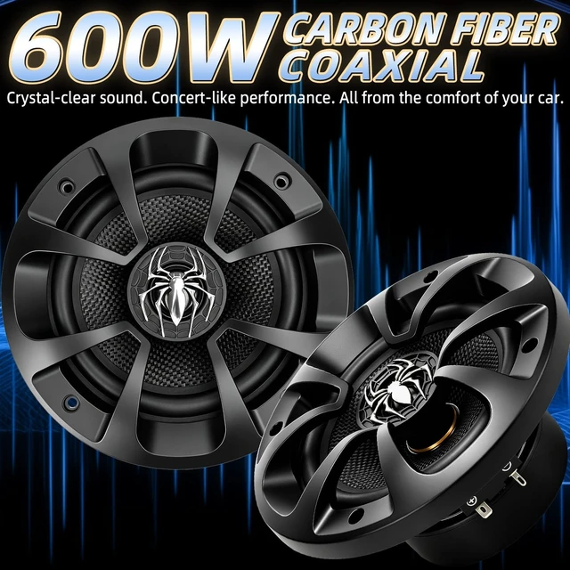 Alt view image 2 of 5 - 5.25 Inch Speakers, 2-Way 600W Max 4 Ohm 5" Coaxial Speaker Car Audio