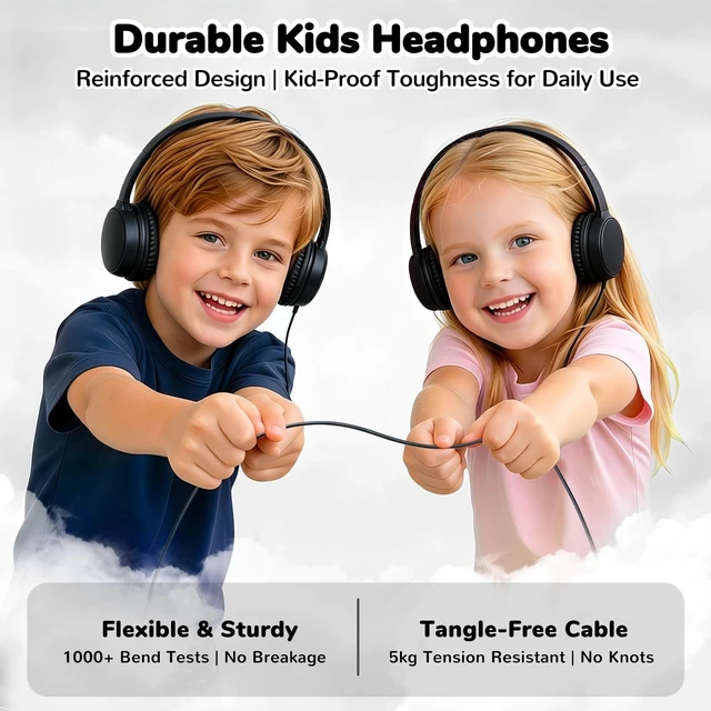 Alt view image 5 of 5 - XOSDA Classroom Headphones Bulk 20 Pack for for Kids Students K-12, Wholesale School Durable Wired Earphones for Teachers Teens Chromebook Computer Laptop(LS30,20 Black)