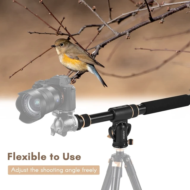 Alt view image 2 of 5 - Andoer Universal Tripod Extension Arm Aluminum Alloy Detachable Extender Horizontal Centre Column for Tripod 48-106cm Retractable Tripod Boom Arm with 360 Rotatable Base 5kg Load Capacity