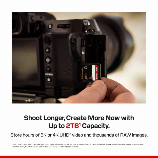 Alt view image 3 of 5 - SANDISK 256GB Extreme PRO SD Memory Card, Up to 300MB/s Read Speeds, UHS-II