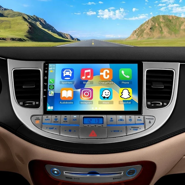 Main image of Car Radio Stereo for Hyundai Genesis Sedan 2009 2010 2011 2012 with Wireless CarPlay Android Auto, 9 inch IPS Touch Screen Head Unit Radio with DSP BT GPS FM RDS WiFi 2+32G