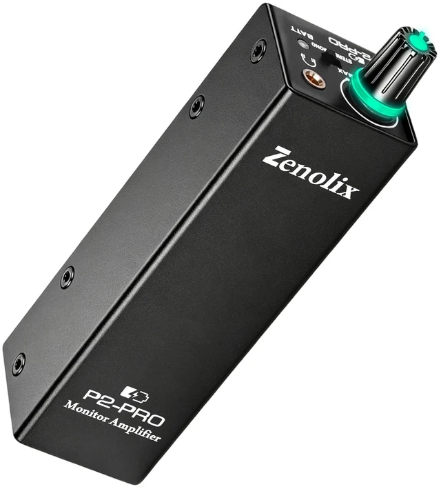 Main image of Zenolix P2-Pro Portable in Ear Monitor Amplifier, Headphone Amp with XLR/TRS Inputs 3.5mm Output, Headphone Amplifier with Durable Belt Clip, Stereo/Mono Switch for Drummers, Guitar, Keyboardists