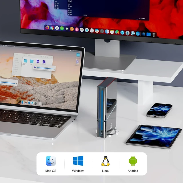 Alt view image 5 of 5 - OSENTRiX BX100 16TB USB 3.2 Gen 2 USB-C External Hard Drive for Windows or MacOS Desktop PC/Laptop
