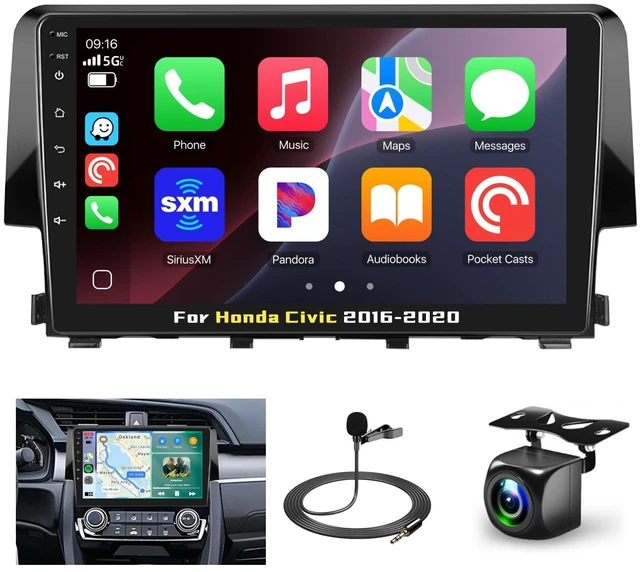 Main image of Upgraded 8-Core Car Stereo for Honda Civic 2016-2020, 10.1 IPS Touchscreen Android 15 Radio with 5G WiFi, Wireless CarPlay & Android Auto, 4G RAM 64G ROM, DSP, Backup Camera, Plug and Play+Back