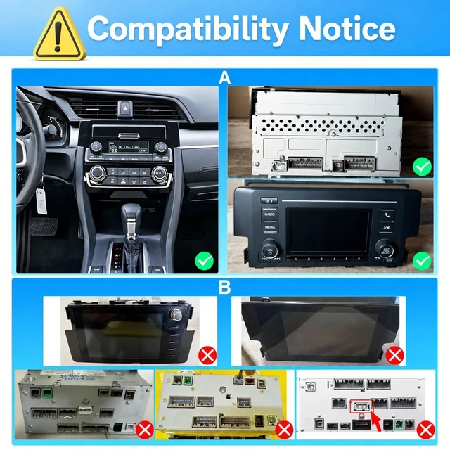 Alt view image 3 of 5 - Upgraded 8-Core Car Stereo for Honda Civic 2016-2020, 10.1 IPS Touchscreen Android 15 Radio with 5G WiFi, Wireless CarPlay & Android Auto, 4G RAM 64G ROM, DSP, Backup Camera, Plug and Play+Back