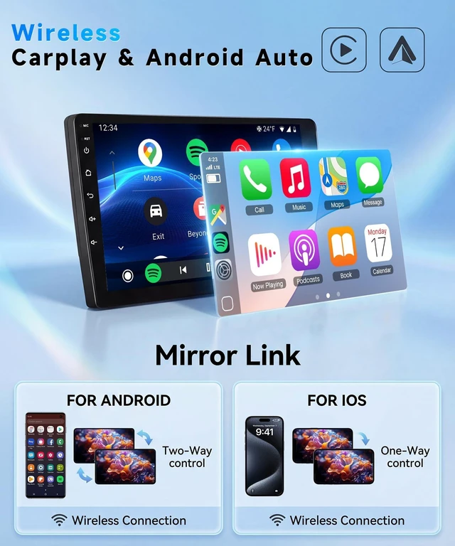 Alt view image 5 of 5 - Upgraded 8-Core Car Stereo for Honda Civic 2016-2020, 10.1 IPS Touchscreen Android 15 Radio with 5G WiFi, Wireless CarPlay & Android Auto, 4G RAM 64G ROM, DSP, Backup Camera, Plug and Play+Back