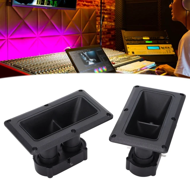 Alt view image 3 of 5 - 2x75/150W Wide Dispersion Horn Tweeter Dual Drive Ceramic High Sensitivity Piezoelectric Speaker, Excellent Acoustic Performance, for DJs, Car Audio, Pro PA Speakers