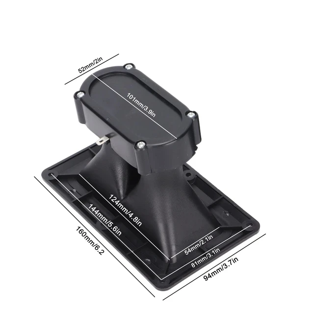 Alt view image 5 of 5 - 2x75/150W Wide Dispersion Horn Tweeter Dual Drive Ceramic High Sensitivity Piezoelectric Speaker, Excellent Acoustic Performance, for DJs, Car Audio, Pro PA Speakers
