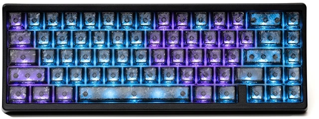 Main image of HITIME XVX M67 60% Wireless Mechanical Gaming Keyboard, Black Forged Carbon