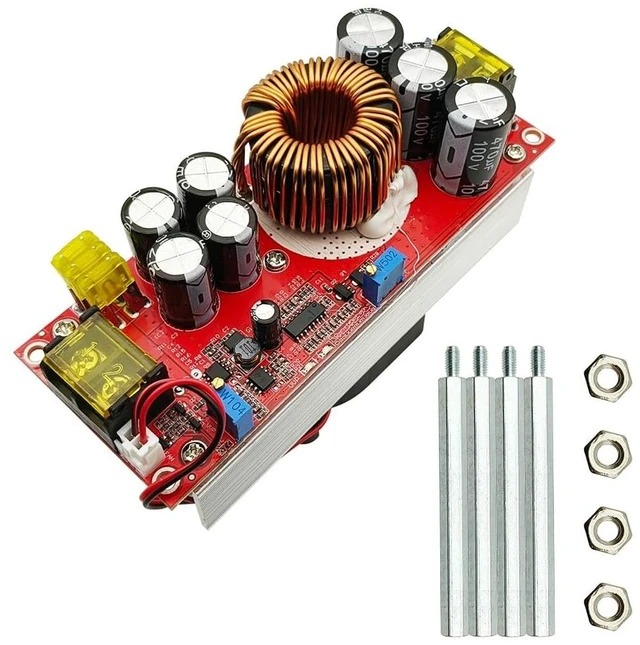 Main image of Haldzemo 1500W 30A Adjustable Voltage DC 10-60V to 12-90V Boost Converter Constant Current Step Up Power Supply Module with Fan