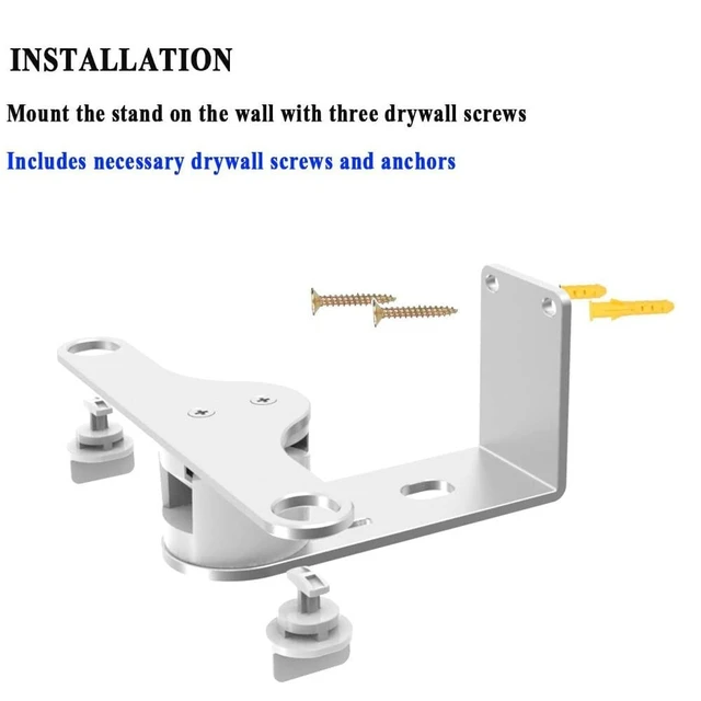 Alt view image 5 of 5 - Wall Mount Stand for Ech_oo Show 10 (2nd Generation) Horizontal 270 Degrees Rotation Longitudinal Angle Change Base silverNot fit Ech_oo Show 8 & Ech_ooo Show 5, Only fit Ech_oo Show 10 Generation