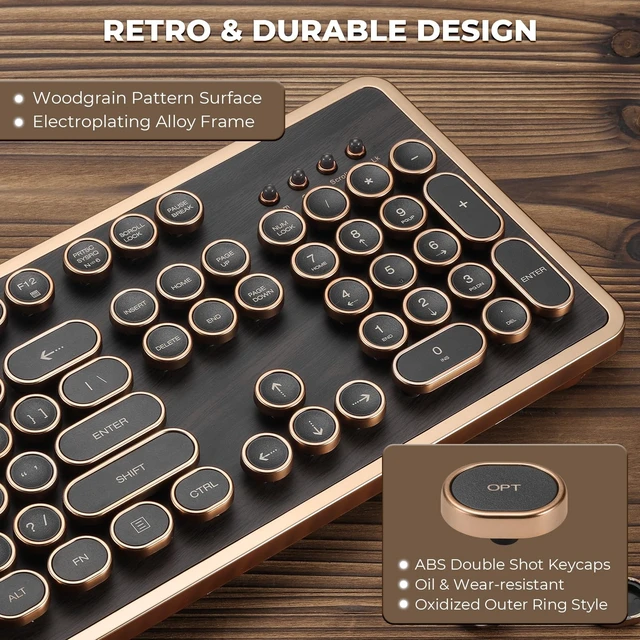 Alt view image 2 of 5 - GLENCREAG RK104&RK104Q Retro Mechanical Keyboard