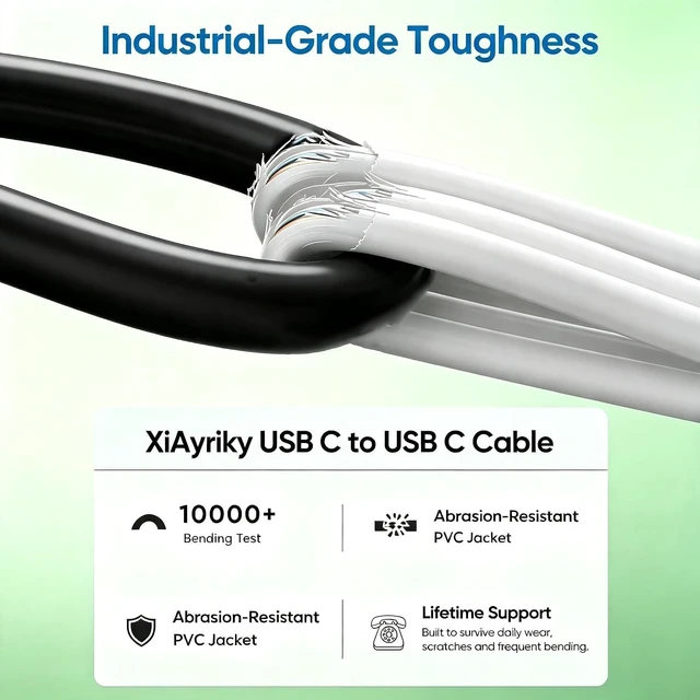 Alt view image 3 of 5 - USB A to USB C Cable 20 Pack 6FT, 3A Fast Charging Type C Charger Cord