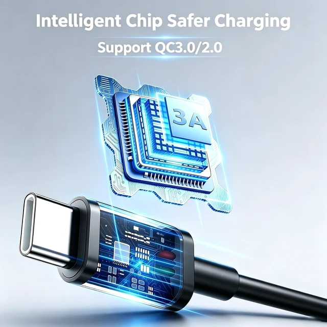 Alt view image 5 of 5 - USB A to USB C Cable 20 Pack 6FT, 3A Fast Charging Type C Charger Cord