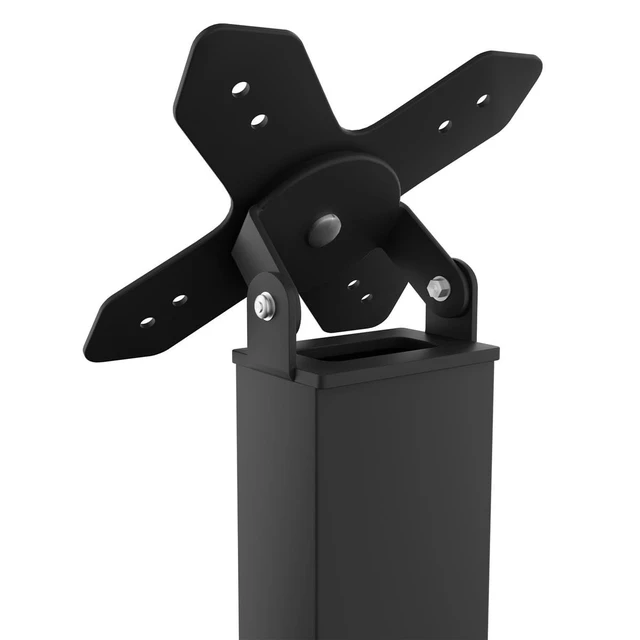 Alt view image 3 of 5 - CTA Digital ADD-CHKB Premium Thin Profile Floor Stand with VESA Plate and Base (Black)