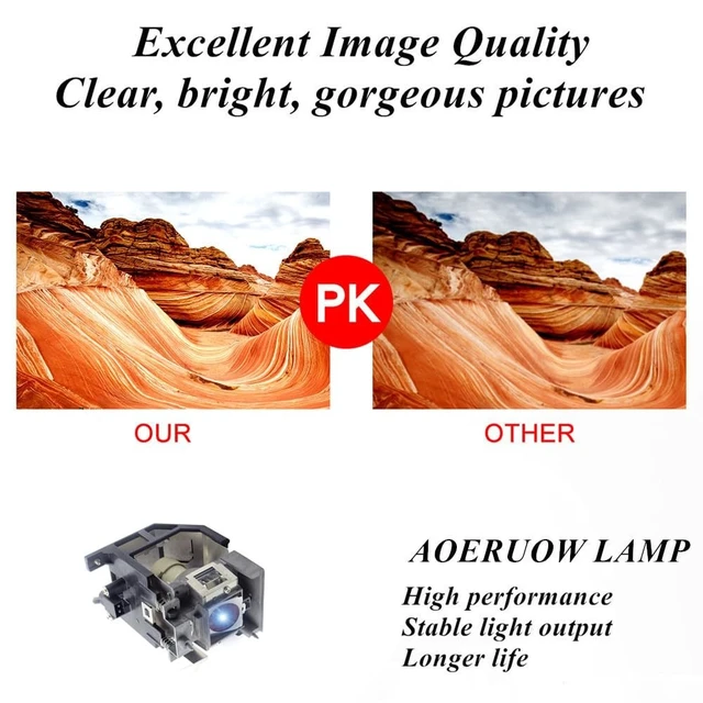Alt view image 4 of 5 - AOERUOW RLC-107 Replacement Lamp Bulb with Housing