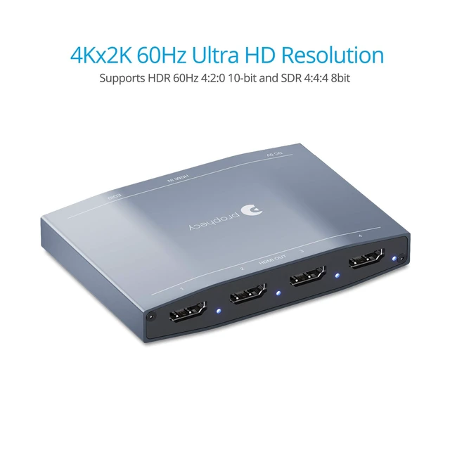 Alt view image 3 of 5 - gofanco Prophecy 4K60Hz 1x4 HDMI 2.0 Splitter (PRO-HD20split4P)