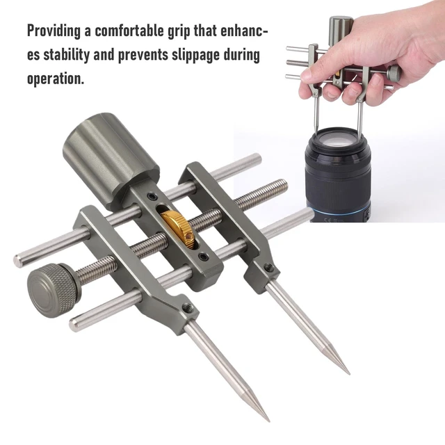 Alt view image 2 of 5 - Cuifati Camera Lens Remover Wrench Lens Repair Tool Adjustable Spanner Wrench with Replaceable Pointed Flat Tips for DSLR Telescope Microscope Lenses