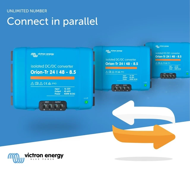 Alt view image 5 of 5 - Victron Energy Orion-Tr DC-DC Converter 24/48V 8.5A 400W IP43 Isolated