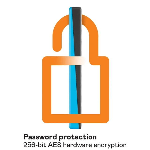 Alt view image 4 of 5 - WD 1TB My Passport, Portable External Hard Drive, Blue, backup software with defense against ransomware, and password protection, USB 3.1/USB 3.0 compatible - WDBYVG0010BBL-WESN