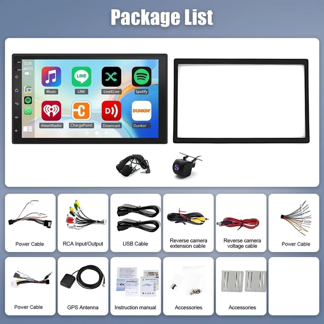 Alt view image 3 of 5 - Android Car Radio Stereo for Nissan Pathfinder 2005-2010 Update Stereo 7 Inch IPS Touch Screen with Wireless Carplay & Android Auto Mirror Link GPS WiFi BT FM/RDS Backup Camera 2+32G